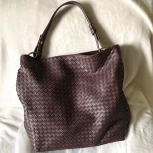 Lulu Dharma Brown Woven Purse